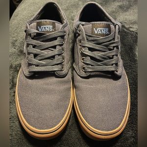 Mens size 10 Navy Blue Vans with gum bottom